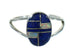 Lapis Opal Southwest Silver Ring Size 4-1/2 QX80109
